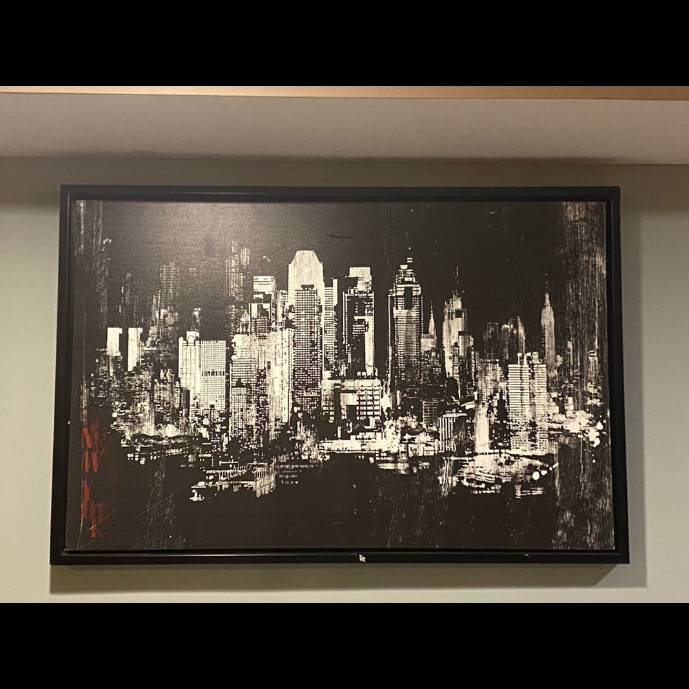 Beautiful artwork inspired by GHOST. one of a kind peice. Black frame, nyc